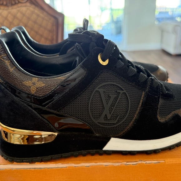 Louis Vuitton Brown Sneakers with Gold Details - Picture 1 of 9